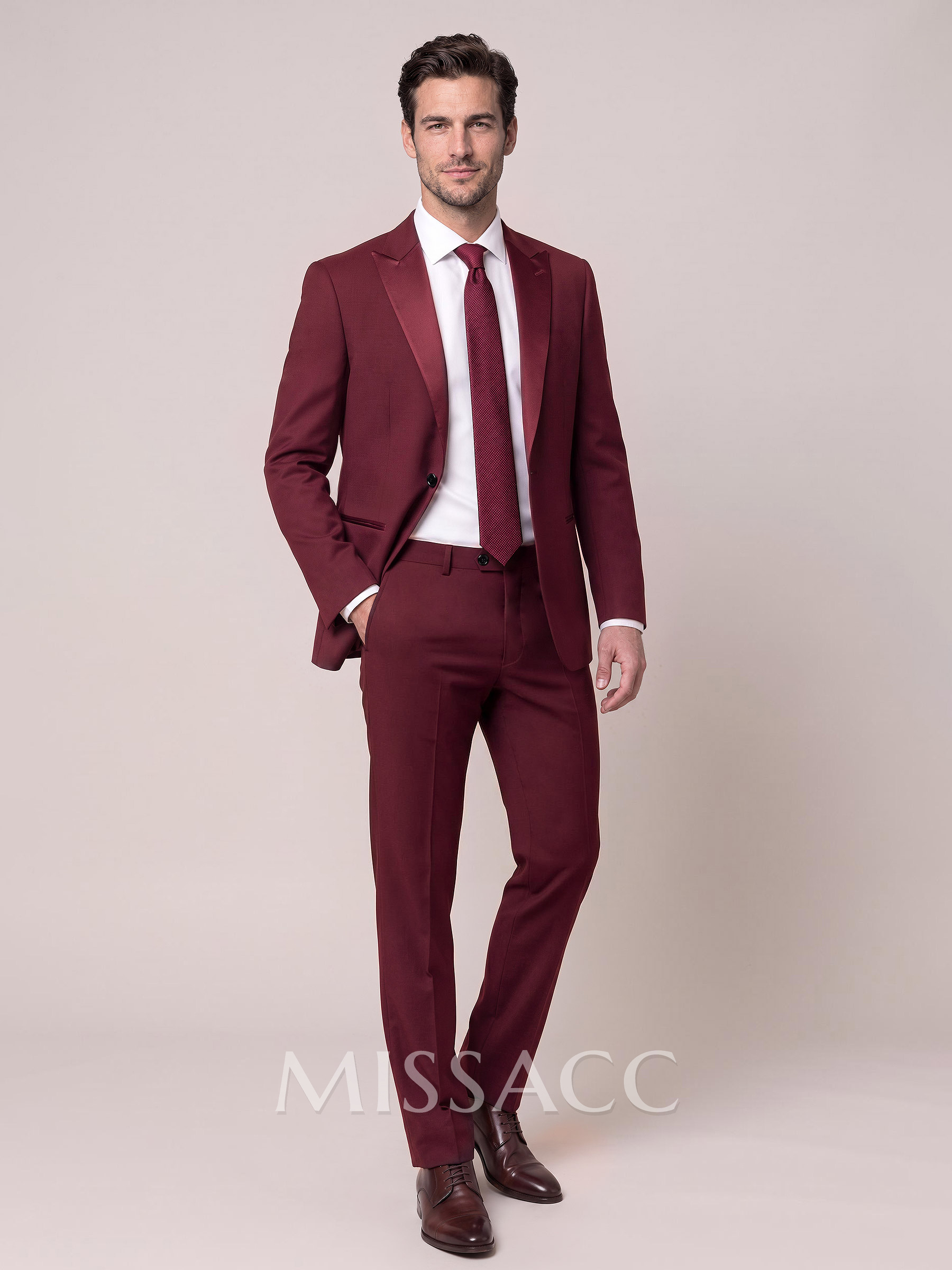Classic Sharp Collar Single Breasted 2 Piece Tuxedos