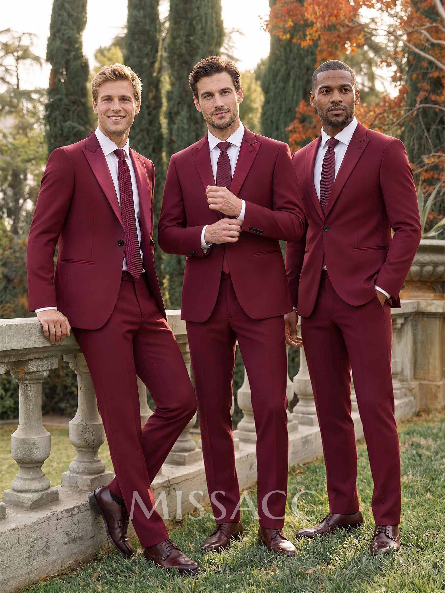 Classic Sharp Collar Single Breasted 2 Piece Tuxedos