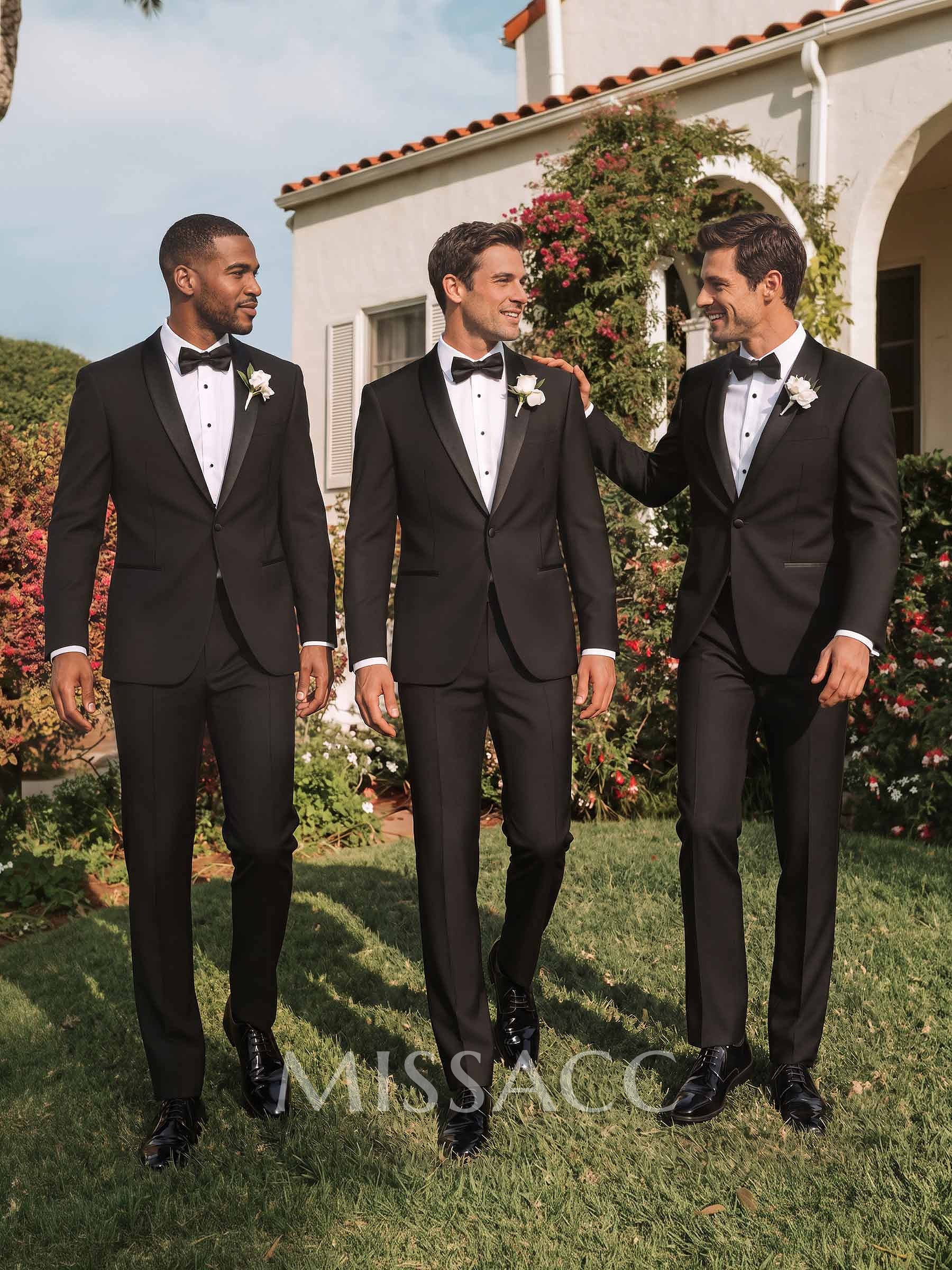 Classic Shawl Collar Single Breasted 2 Piece Tuxedos