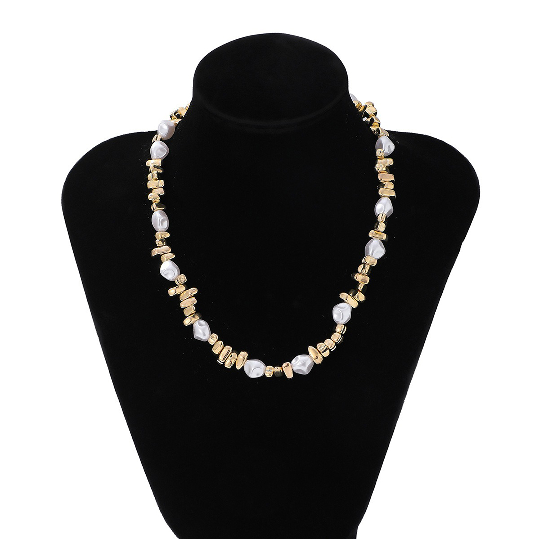 Baroque Irregular Imitation Pearl Choker Necklaces