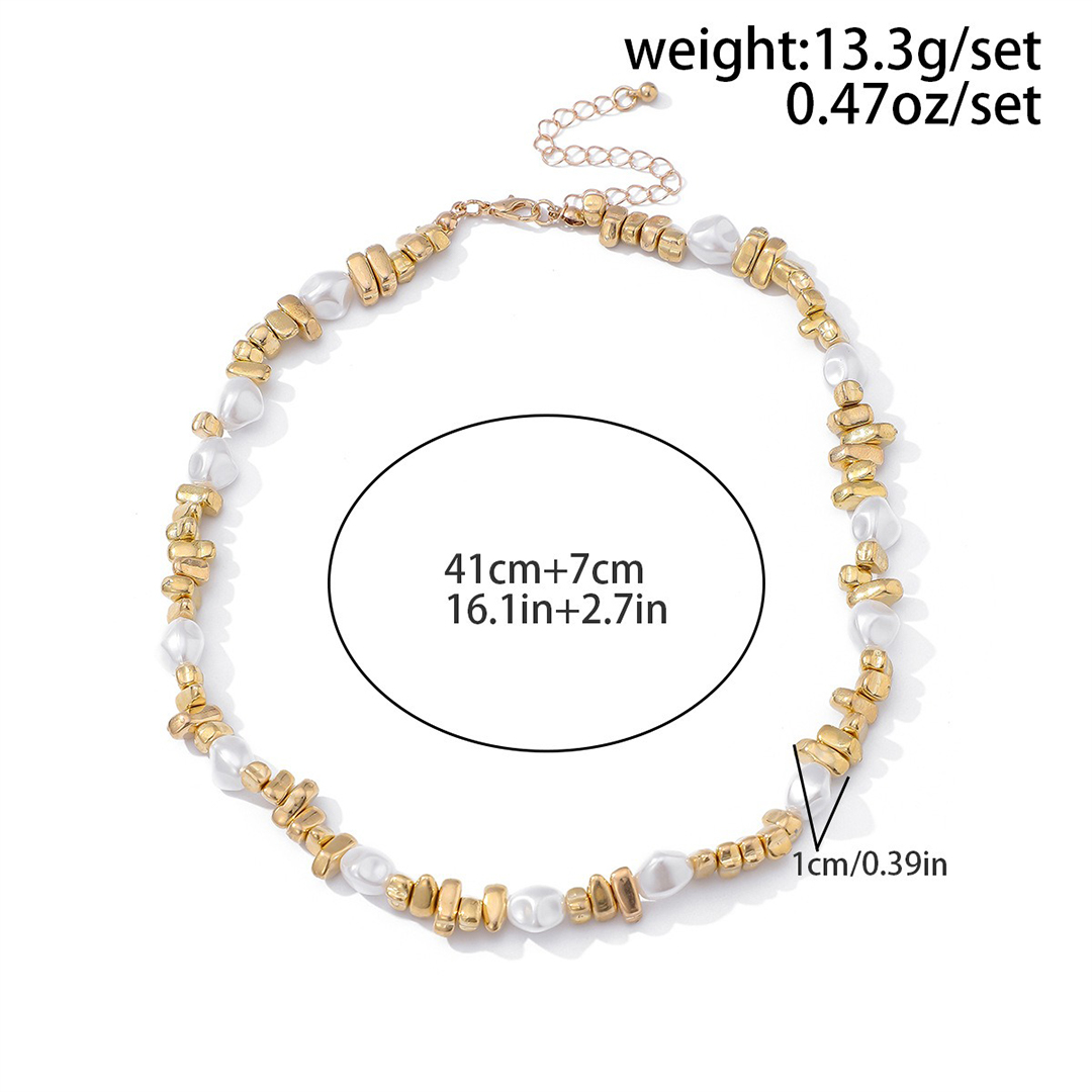 Baroque Irregular Imitation Pearl Choker Necklaces