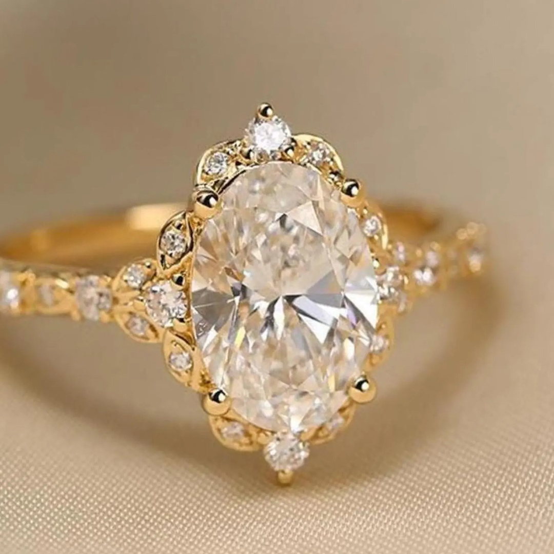 8 X 10 Mm Oval Cut Moissanite Engagement Rings In Sterling Silver
