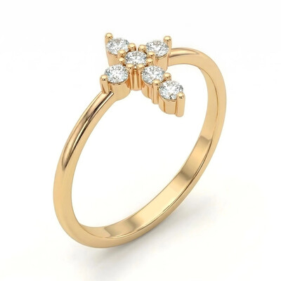 Round Cut Moissanite Engagement Rings In Sterling Silver