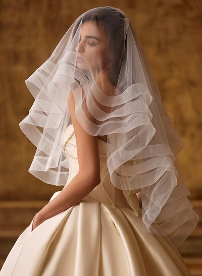 Two-Tier Tulle Fingertip Bridal Veils