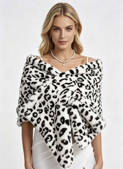 Open Front Faux Fur