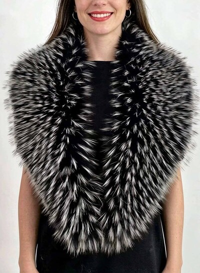 Open Front Faux Fur