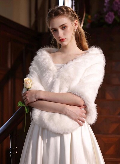 Open Front Faux Fur