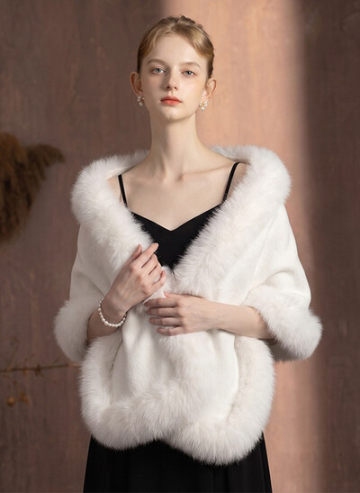 Open Front Faux Fur