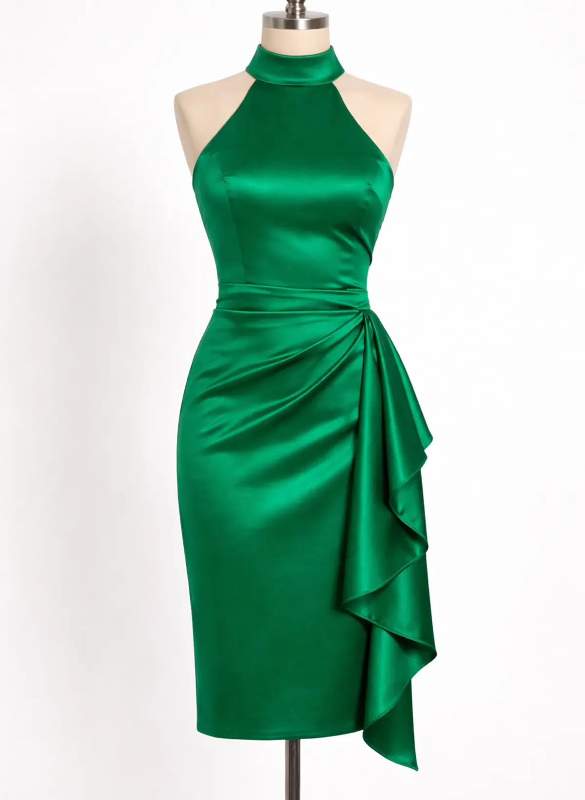 gold metallic halter dress Thalia Dress – Retrofete