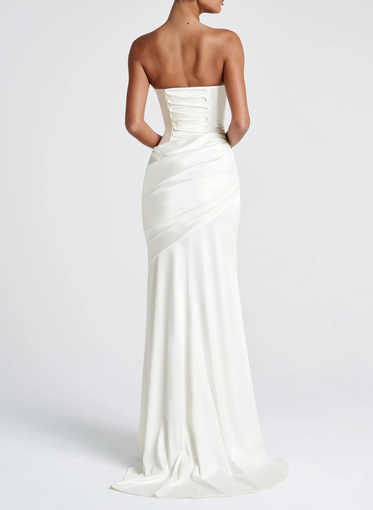 Trumpet/Mermaid Strapless Sleeveless Sweep Train Wedding Dresses