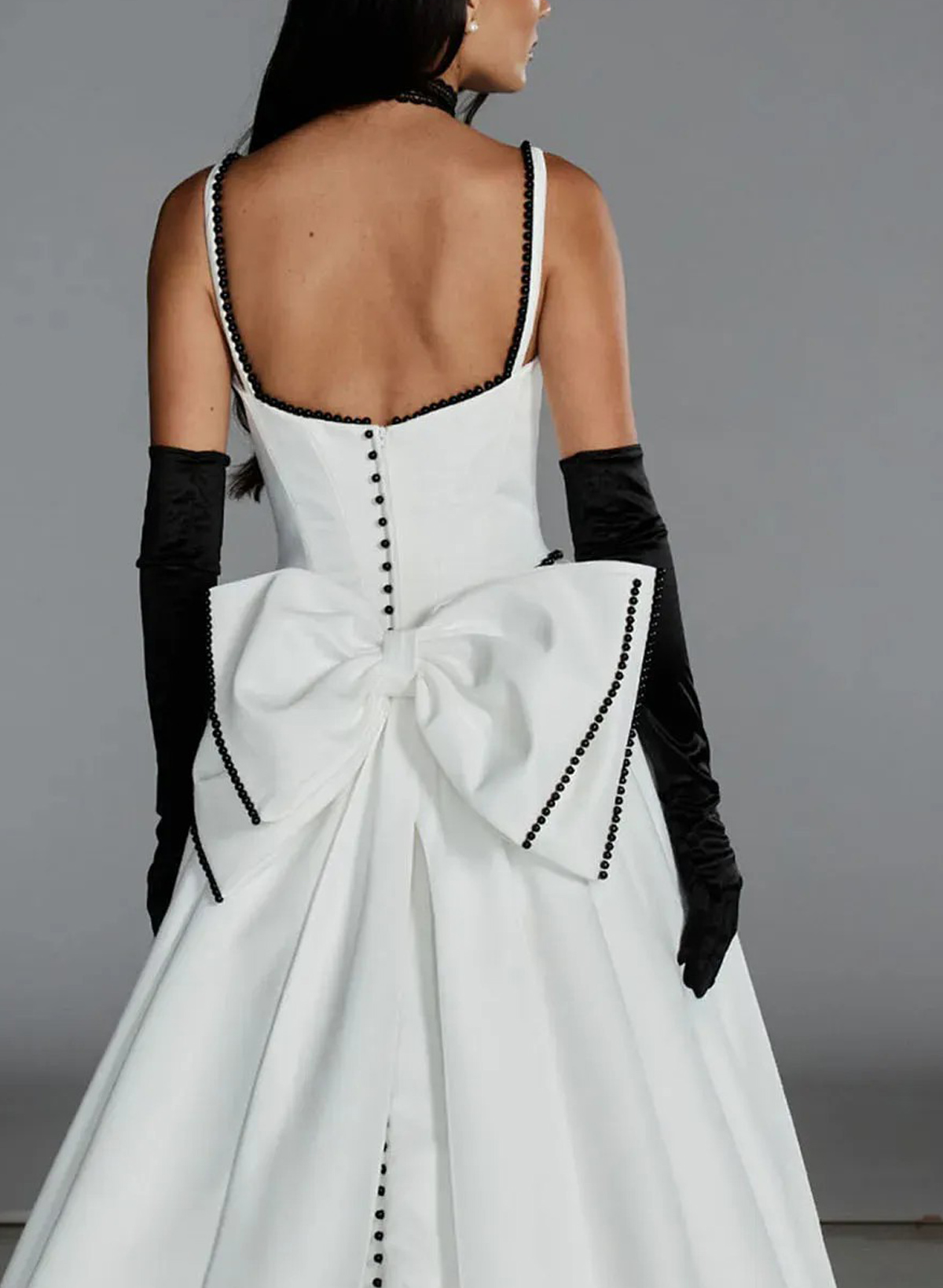 Ball-Gown Off-The-Shoulder Sleeveless Chapel Train Satin BRIDE With Bow Wedding Dress