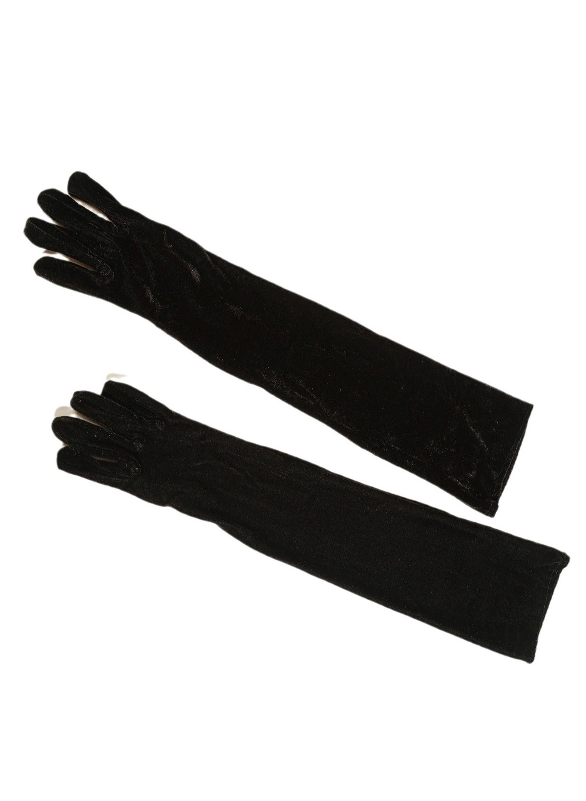 Fingertips Opera Length Velvet Bridal Gloves