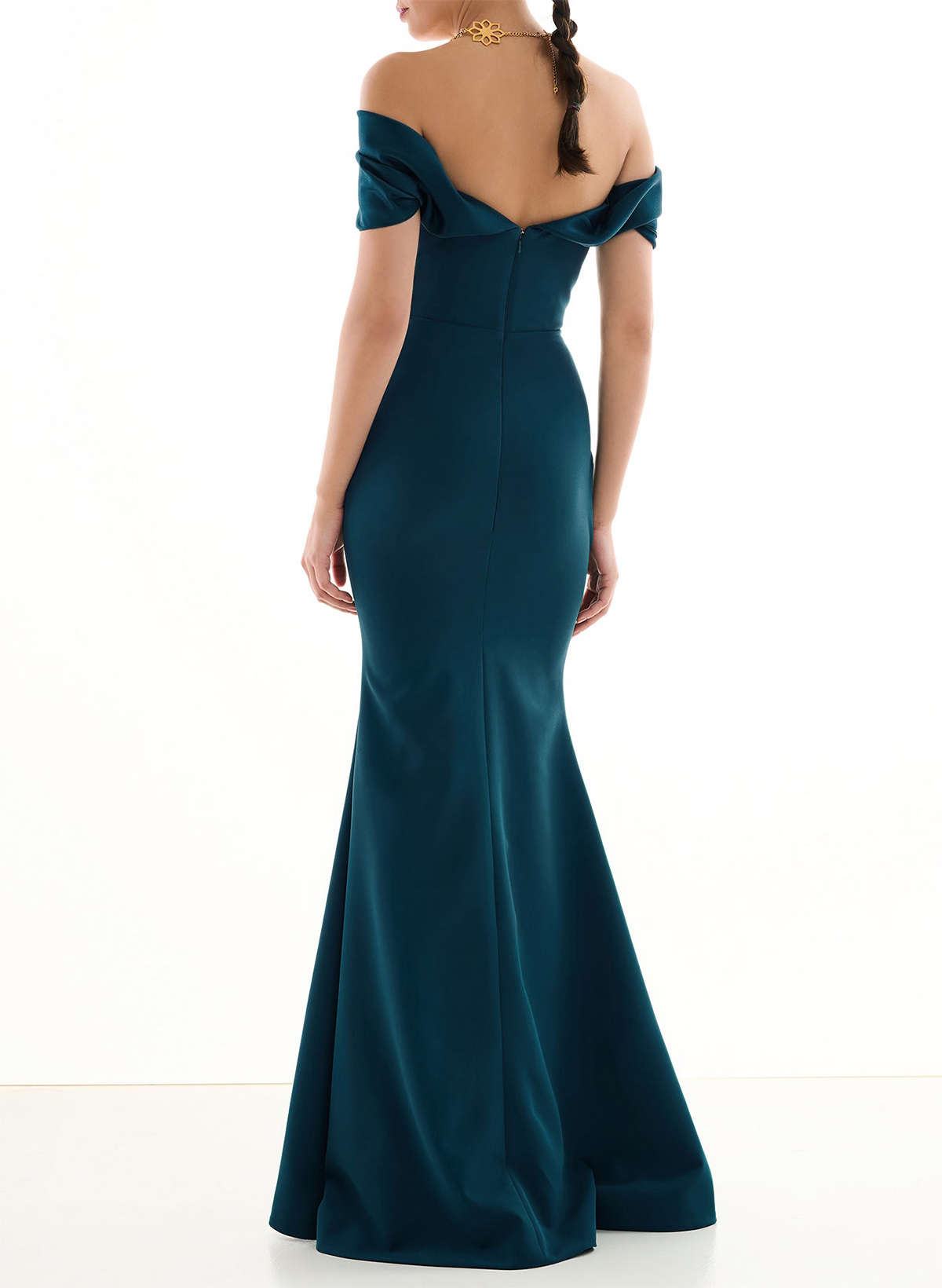 Elegant Trumpet/Mermaid Off-The-Shoulder Sweep Train Elastic Satin Evening Dresses