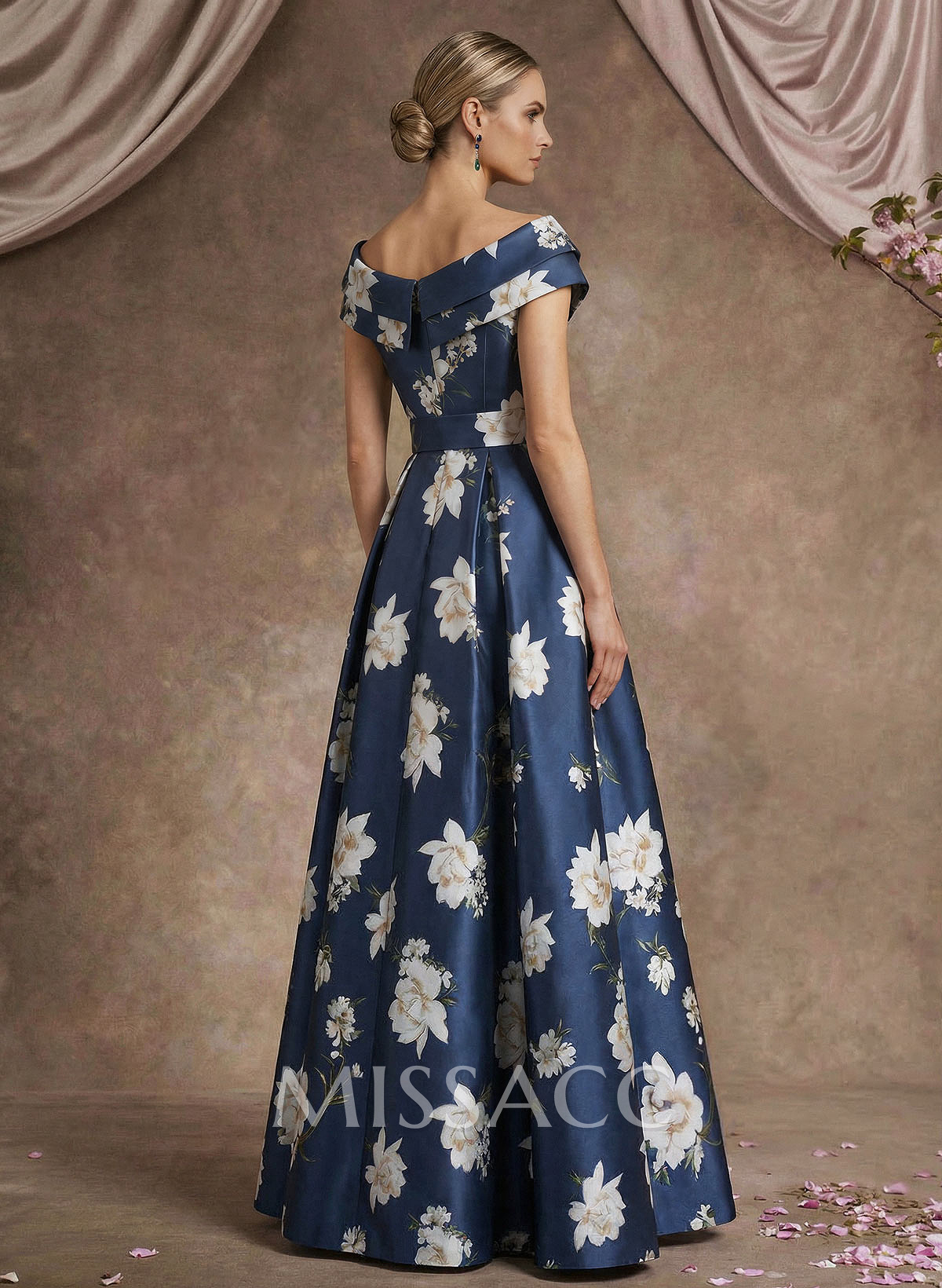 A-Line V-Neck Sleeveless Floor-Length Twill Satin Mother Of The Bride Dresses With Sash/Flower(s) A-Line V-Neck Sleeveless Floor-Length Twill Satin Mother Of The Bride Dresses With Sash/Flower(s)