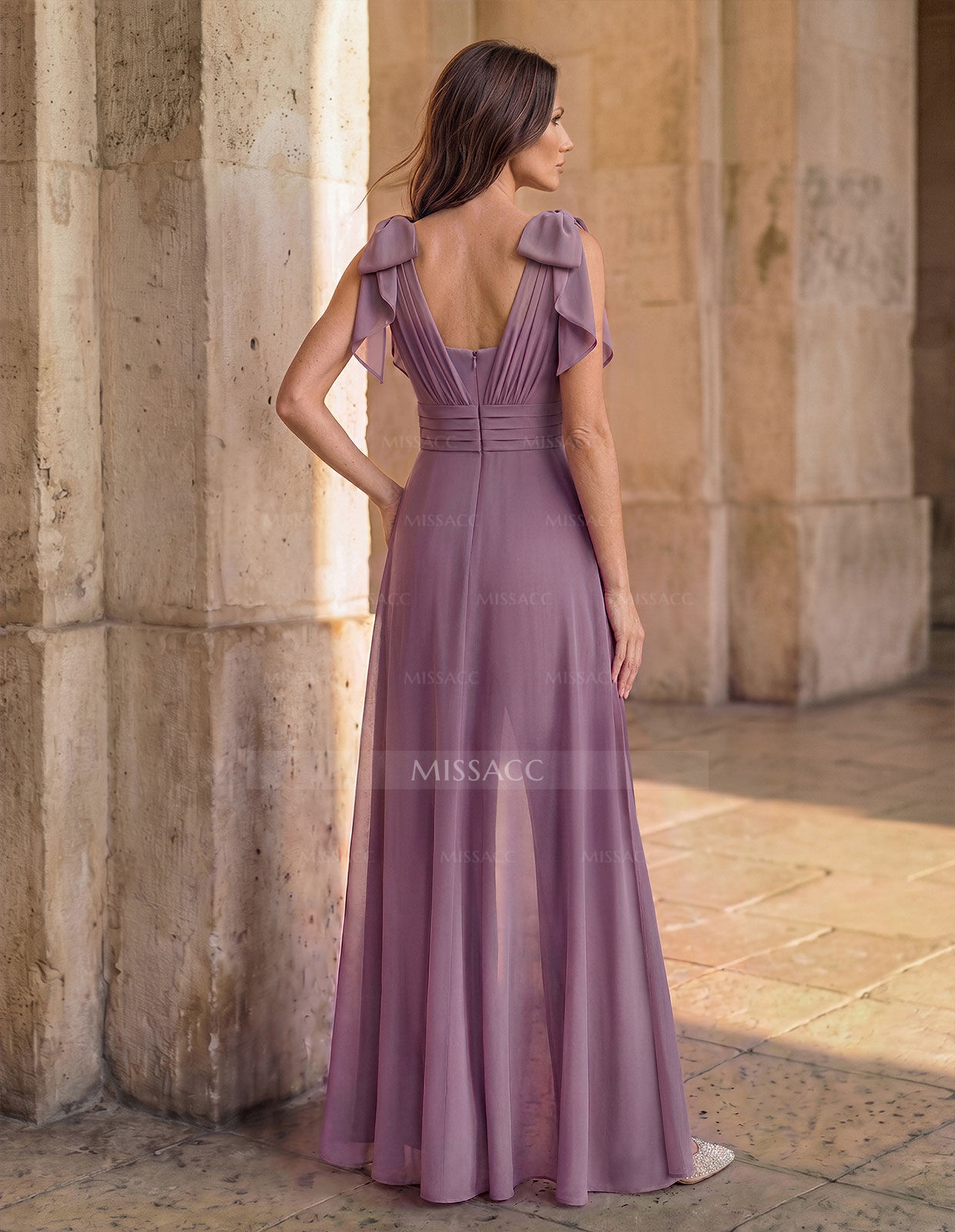 Jumpsuit/Pantsuit Sleeveless Floor-Length Chiffon Mother Of The Bride Dresses With Bow(s)/Overskirt Dress