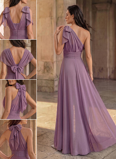 Jumpsuit/Pantsuit Sleeveless Floor-Length Chiffon Mother Of The Bride Dresses With Bow(s)/Overskirt Dress