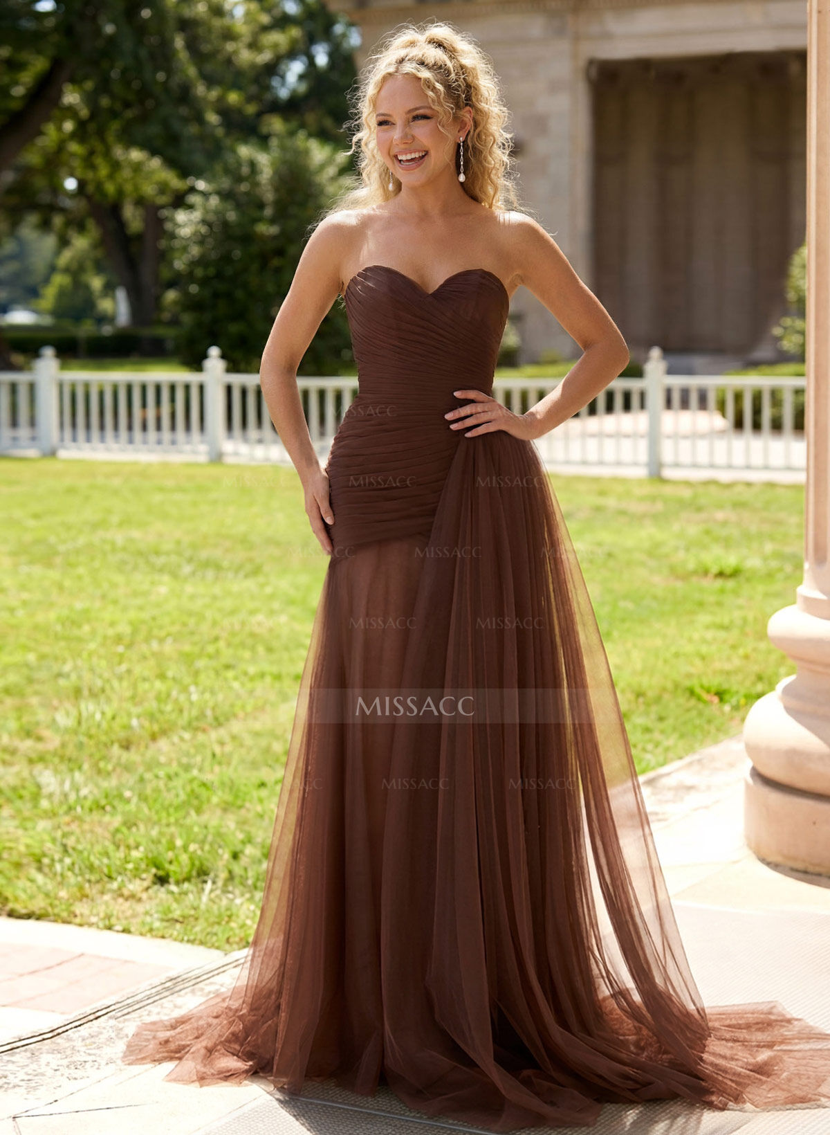 Trumpet/Mermaid Sweetheart Sweep Train Charmeuse Prom Dresses With High Split/Sweeping Side Drape
