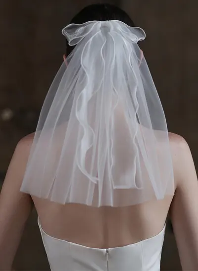Bow Single-Tier Tulle Shoulder Veils