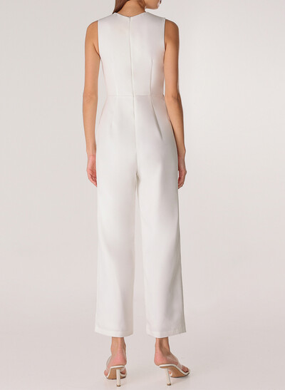 Jumpsuit/Pantsuit Sweetheart Sleeveless Ankle-Length Elastic Satin Wedding Dresses