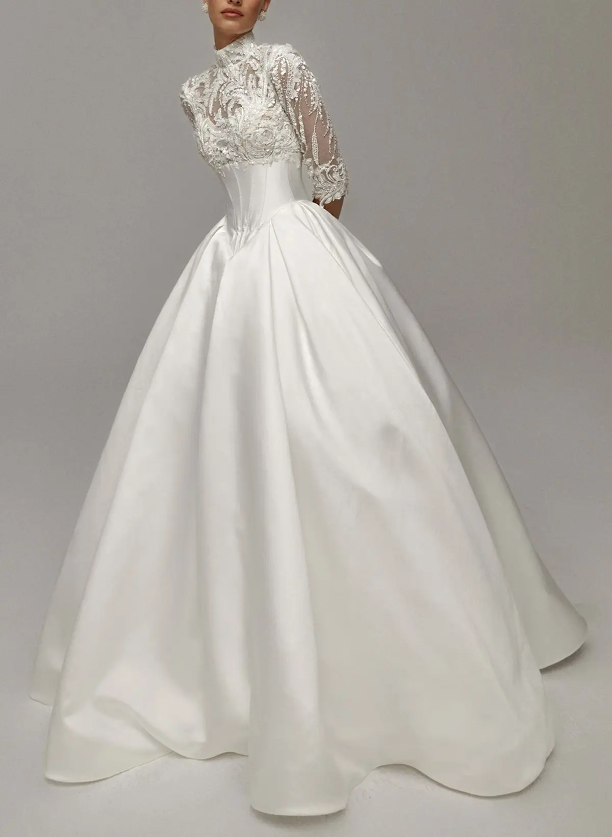 chinese dress ladies DeKlaire 497 Ballgown Wedding Dress – Poofy A-Line Gown with Chapel Train Ivory / M main image 1