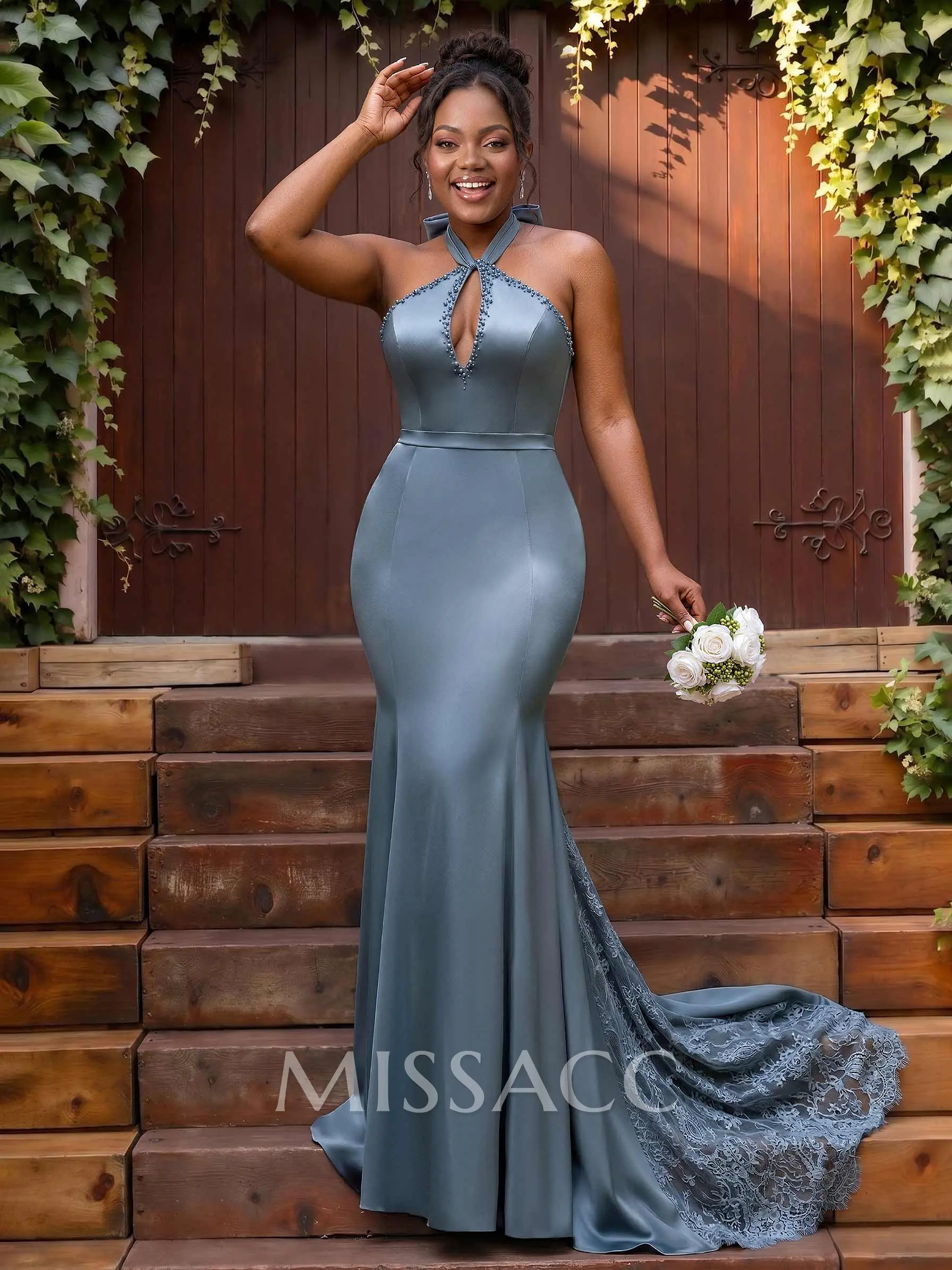 stretch satin tank bridesmaid dress with train Stretch Satin Tank Dress with Train | David's Bridal