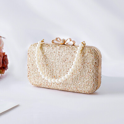 PU Wedding/Event/Party Clutches & Bags With Sparkling Glitter/Lmitation Pearl
