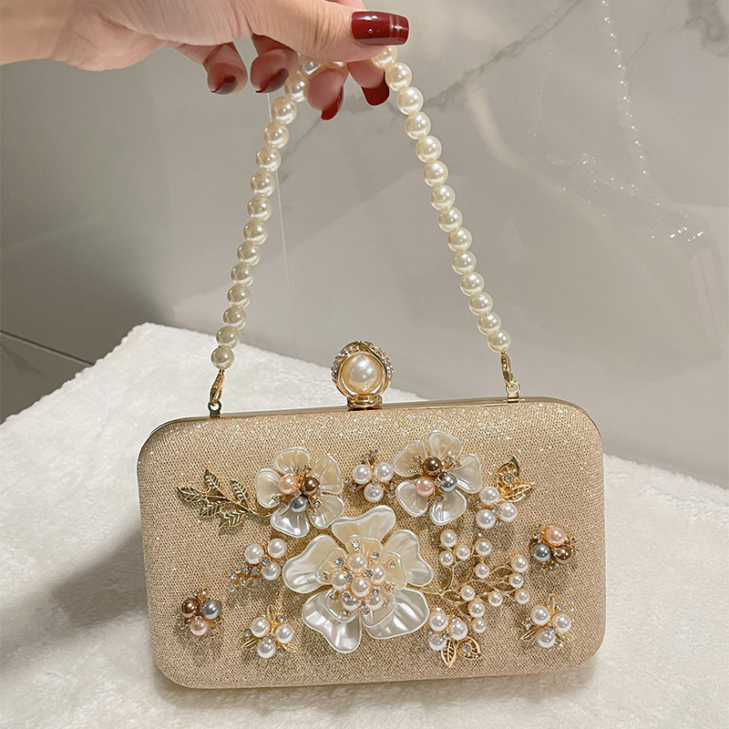 PU Wedding/Event/Party Clutches & Bags With Flower/Lmitation Pearl