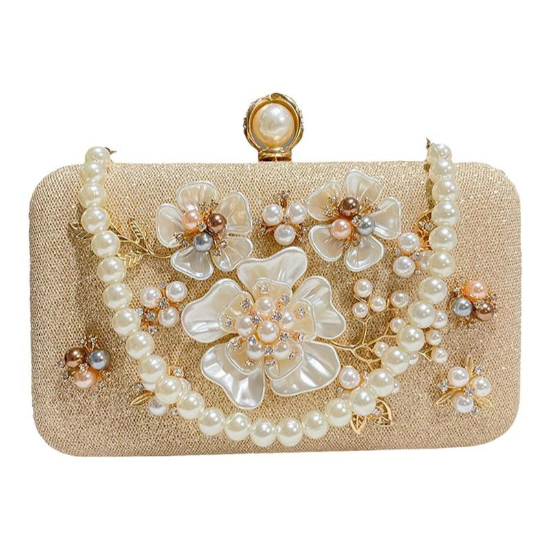 PU Wedding/Event/Party Clutches & Bags With Flower/Lmitation Pearl
