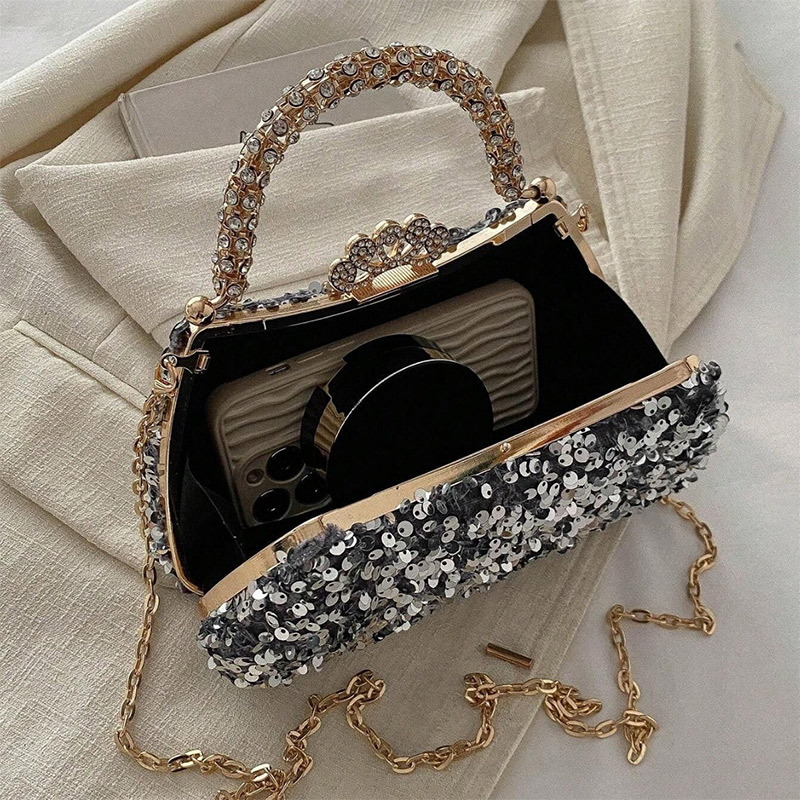 Sequin Event/Casual Clutches & Bags With Crystal/ Rhinestone