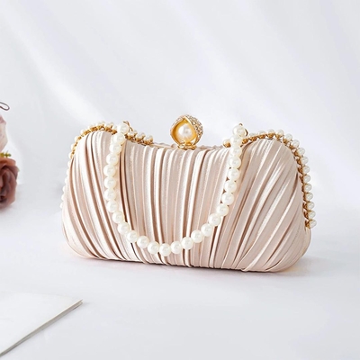 Satin Outdoor/Wedding/Event/Party/Casual Clutches & Bags With Lmitation Pearl