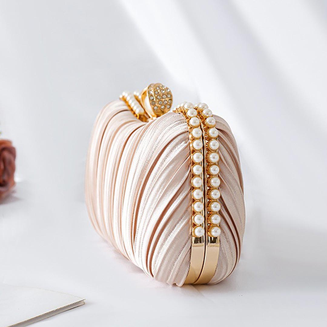Satin Outdoor/Wedding/Event/Party/Casual Clutches & Bags With Lmitation Pearl