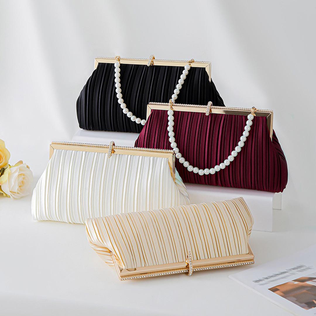 Satin Wedding/Event/Party/Casual Clutches & Bags With Lmitation Pearl
