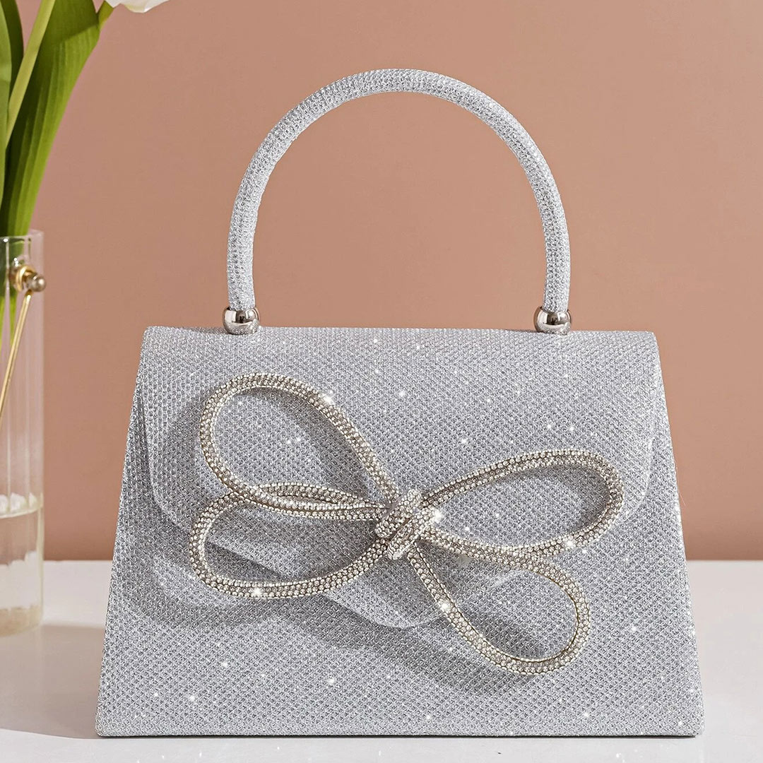 Sparkling Glitter Clutches & Bags With Bowknot