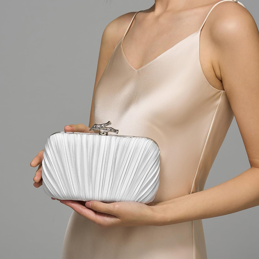Polyester Wedding/Event/Party/Casual Clutches & Bags With Pleats