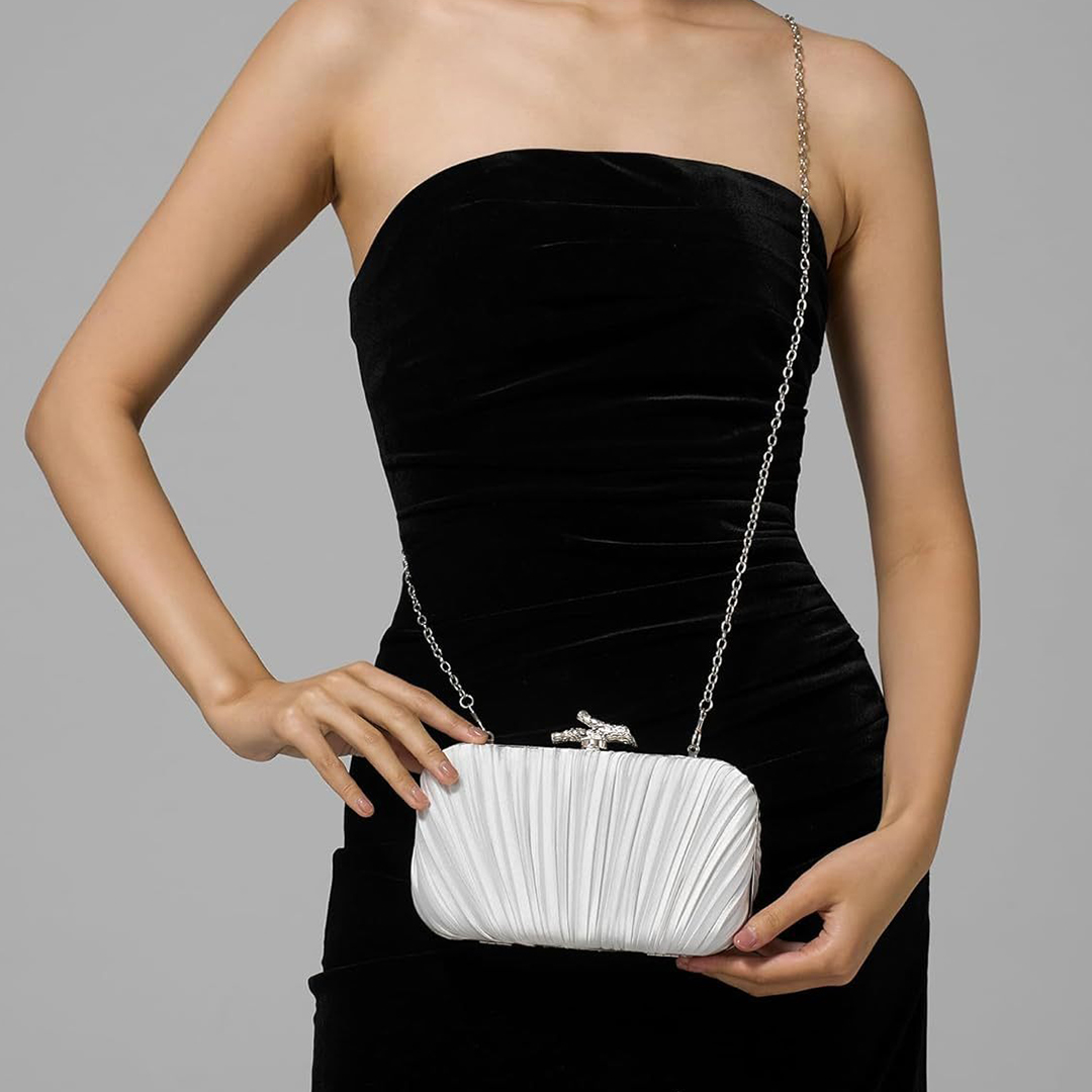 Polyester Wedding/Event/Party/Casual Clutches & Bags With Pleats