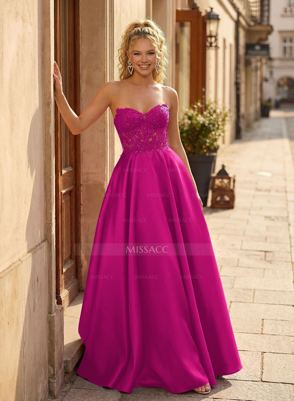 Trumpet/Mermaid Off-The-Shoulder 1/2 Sleeves Sweep Train Matte Satin Evening Dresses