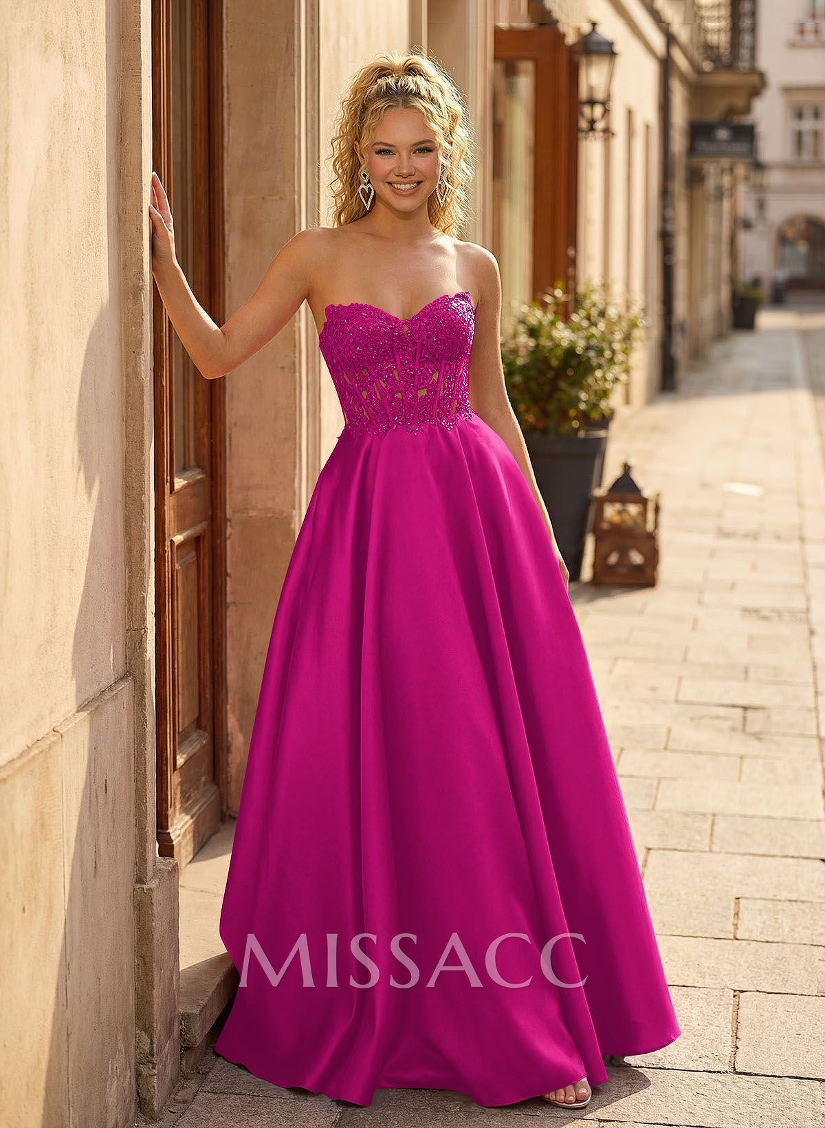 Trumpet/Mermaid Off-The-Shoulder 1/2 Sleeves Sweep Train Matte Satin Evening Dresses