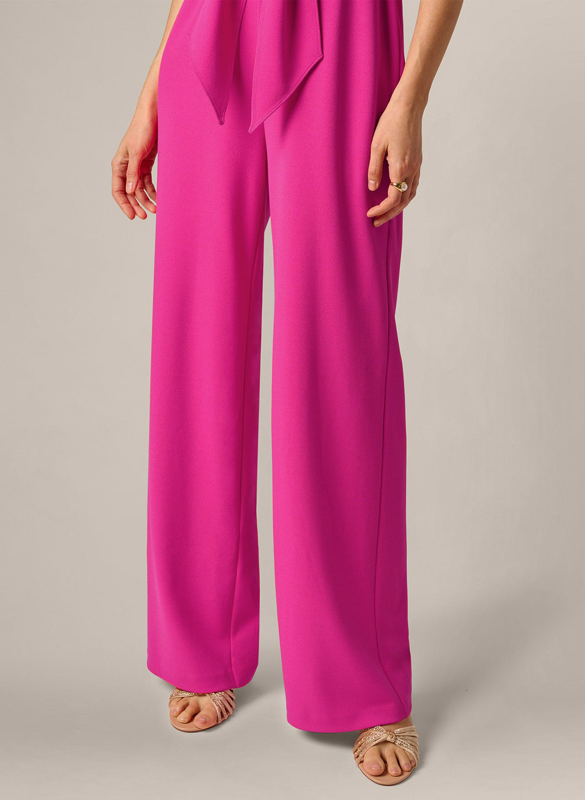 Off-The-Shoulder Jumpsuit/Pantsuit Short Sleeves Ankle-Length Elastic Satin Evening Dresses With Sash