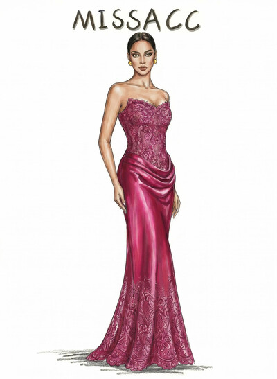 Trumpet/Mermaid Sweetheart Sleeveless Floor-Length Lace Evening Dresses With Appliques Lace