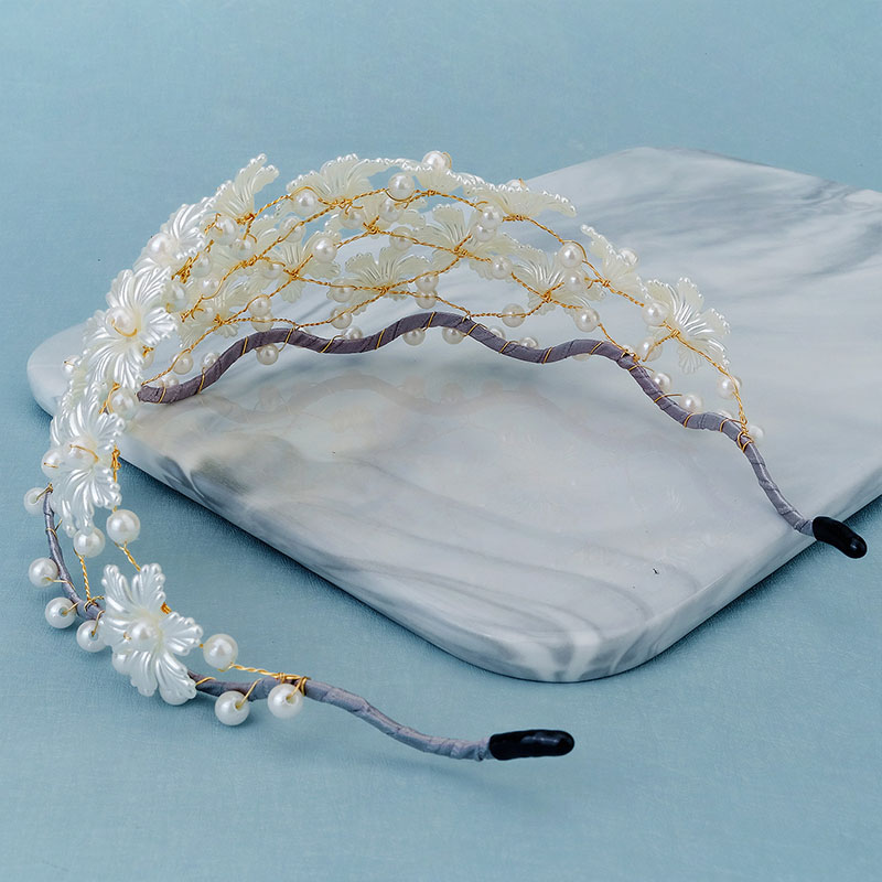 Wedding Headbands With Floral/Pearl Bridal Headpieces