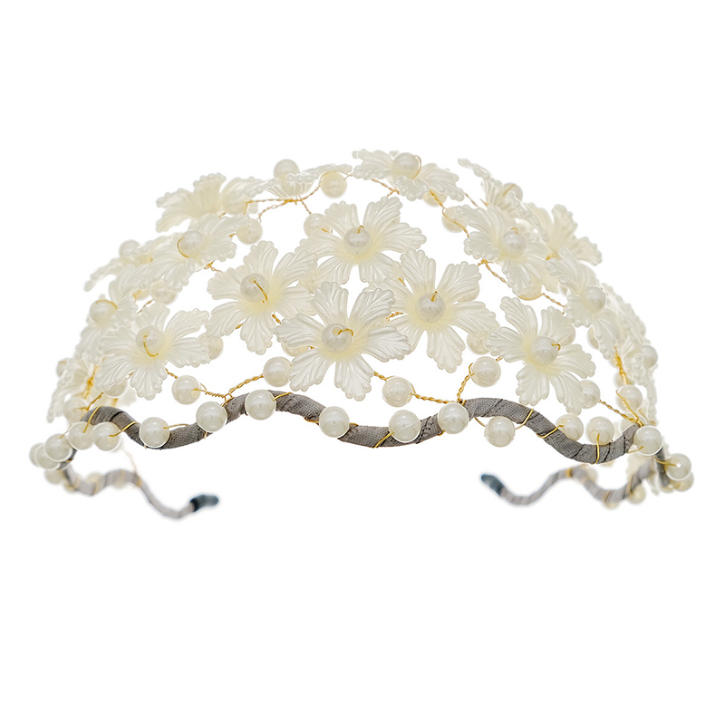 Wedding Headbands With Floral/Pearl Bridal Headpieces