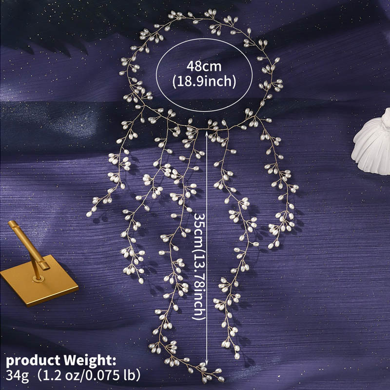 Rustic Style Wedding/Party Hair Vines With Faux Pearl