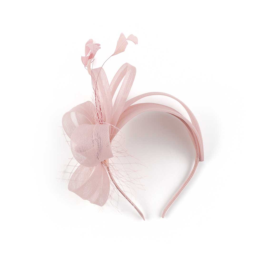 Elegant Flower Tulle Faux Feather Headband Fascinator