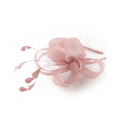 Elegant Flower Tulle Faux Feather Headband Fascinator