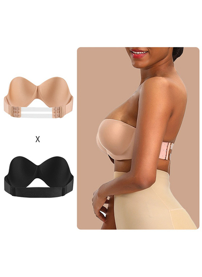 Push Up Back Closure Bandeau Bra