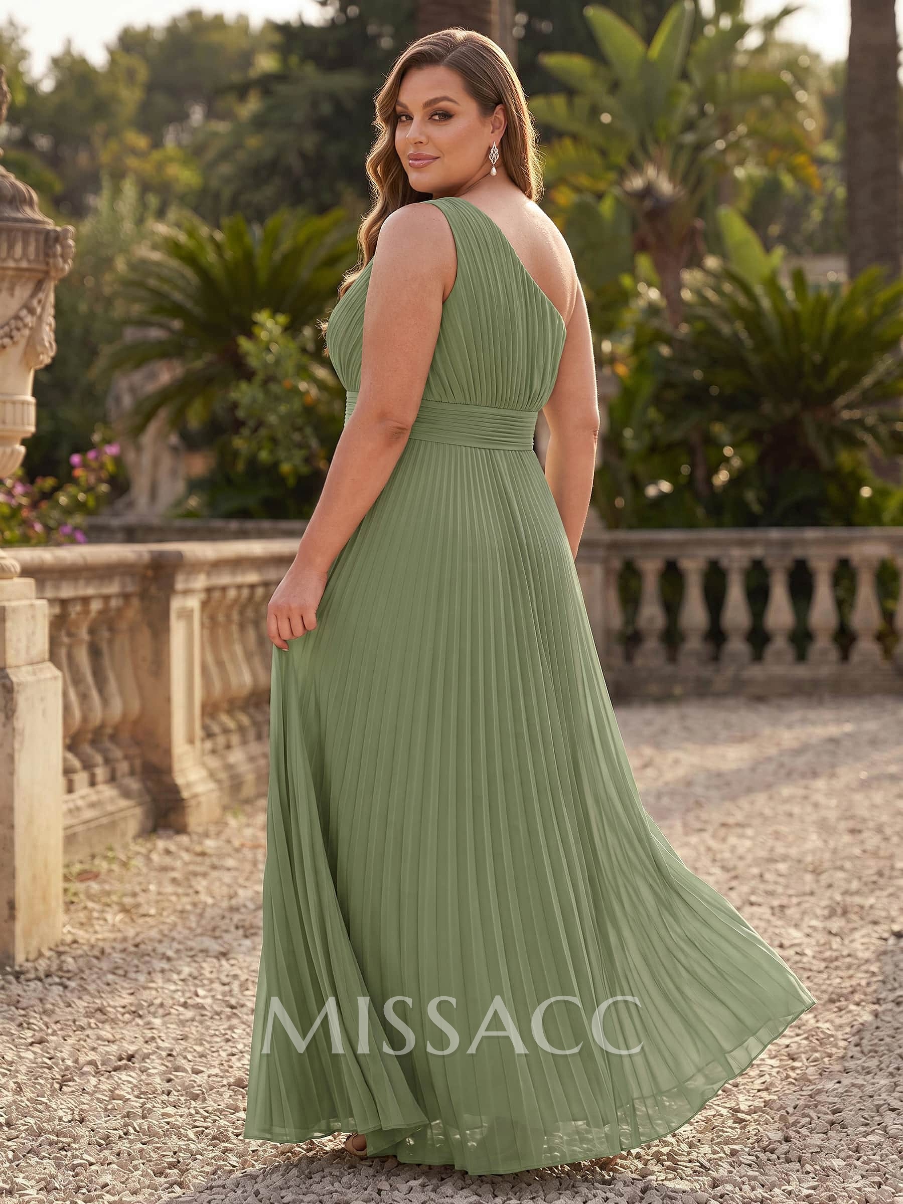 Sheath/Column One-Shoulder Sleeveless Floor-Length Chiffon Mother Of The Bride Dresses With Pleated Sheath/Column One-Shoulder Sleeveless Floor-Length Chiffon Mother Of The Bride Dresses With Pleated