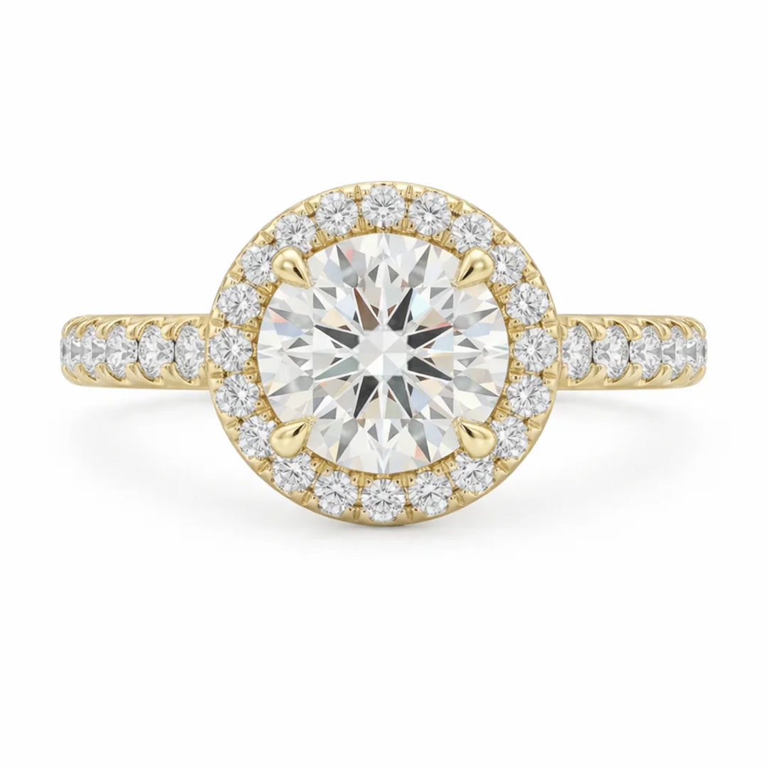 1CT 6*5mm Round Cut Moissanite Engagement Rings In Sterling Silver