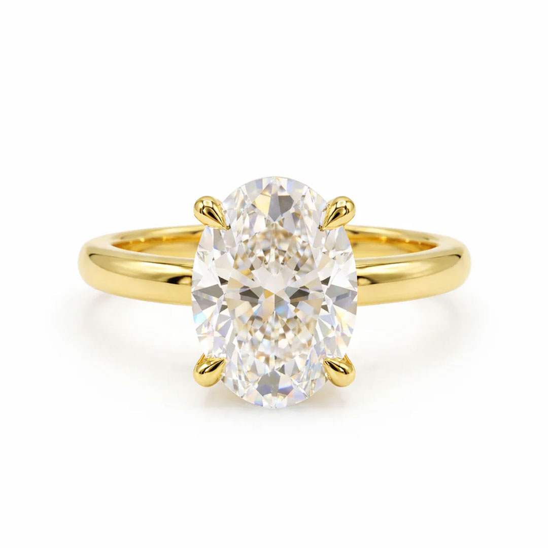 6CT 9*12mm Round Cut/Oval Cut Moissanite Engagement Rings Sets In Sterling Silver