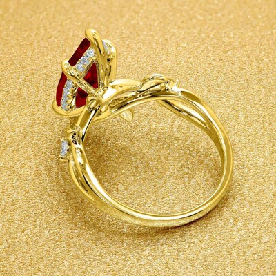 7*14mm Marquise Cut Sona Simulated Diamonds Engagement Rings In Sterling Silver