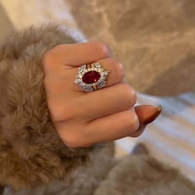 9*12mm Oval Cut Sona Simulated Diamonds Engagement Rings Sets In Sterling Silver